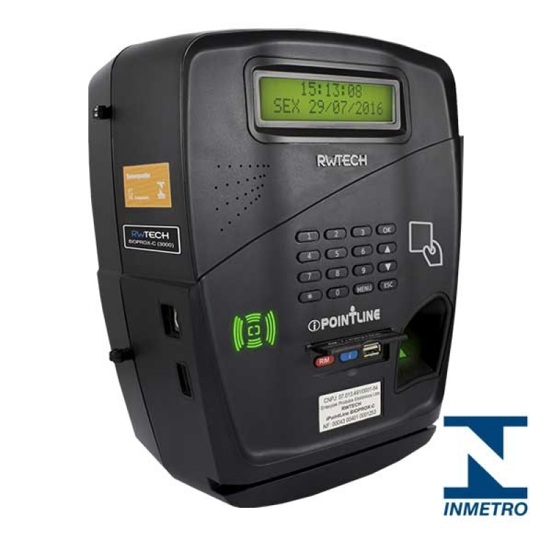 Onde Comprar Relógio de Ponto Biométrico Ribeirão das Neves - Relógio de Ponto Biométrico com Comprovante