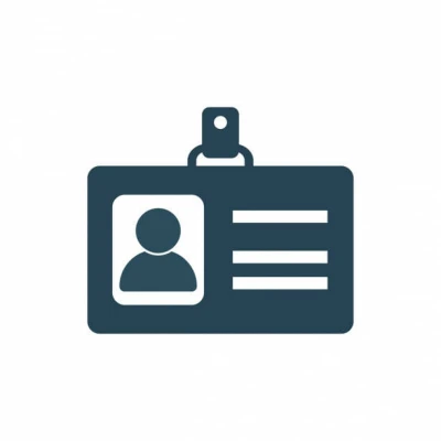 crachá de identificação do funcionário