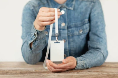 crachá de identificação para academia